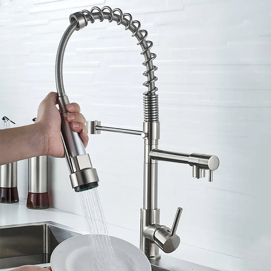 Spring Pull Down Kitchen Faucet