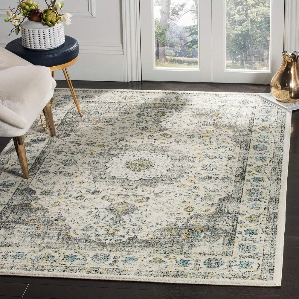 Ivory & Blue Vintage Area Rug