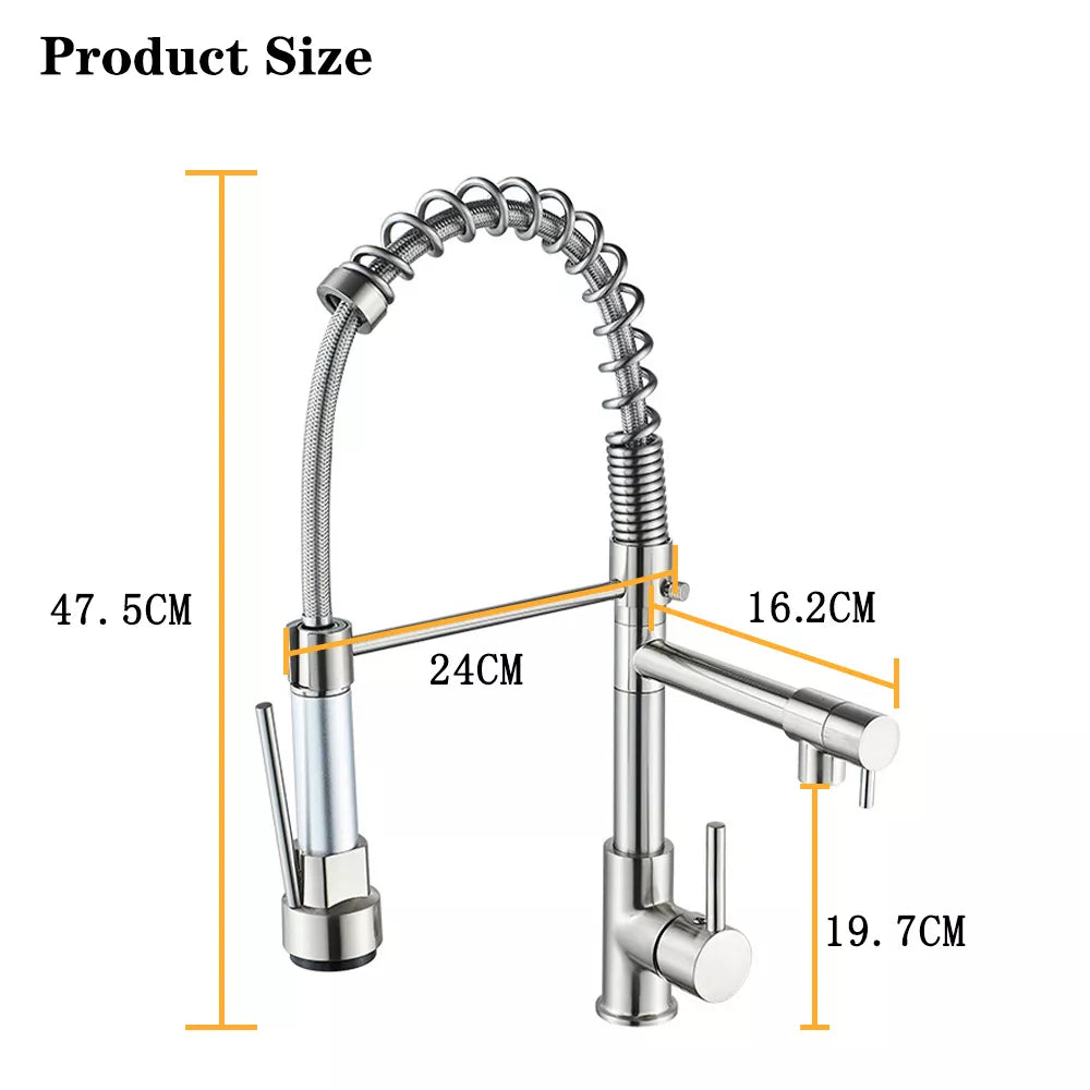 Spring Pull Down Kitchen Faucet