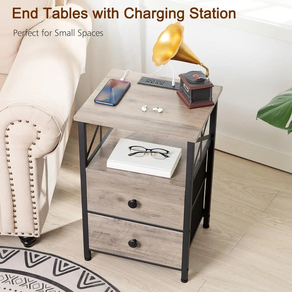 End Tables with USB Ports and Outlets