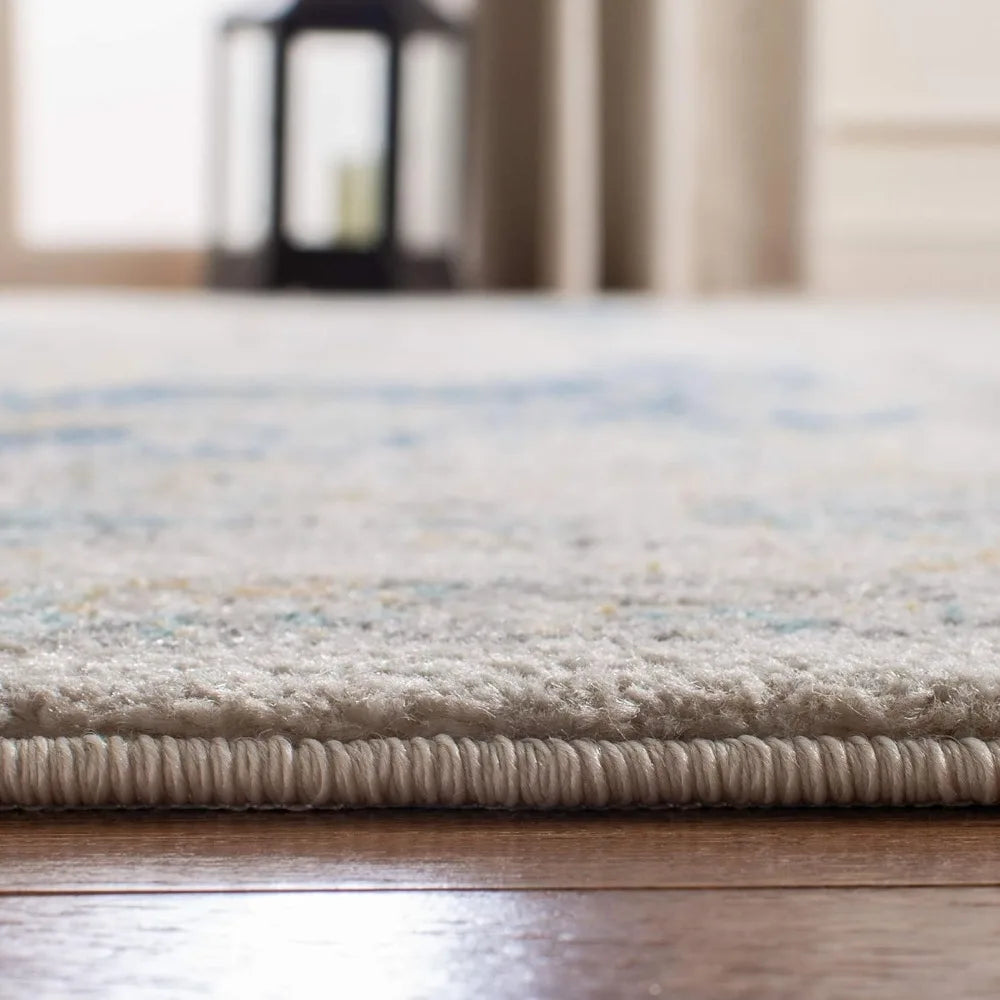 Ivory & Blue Vintage Area Rug