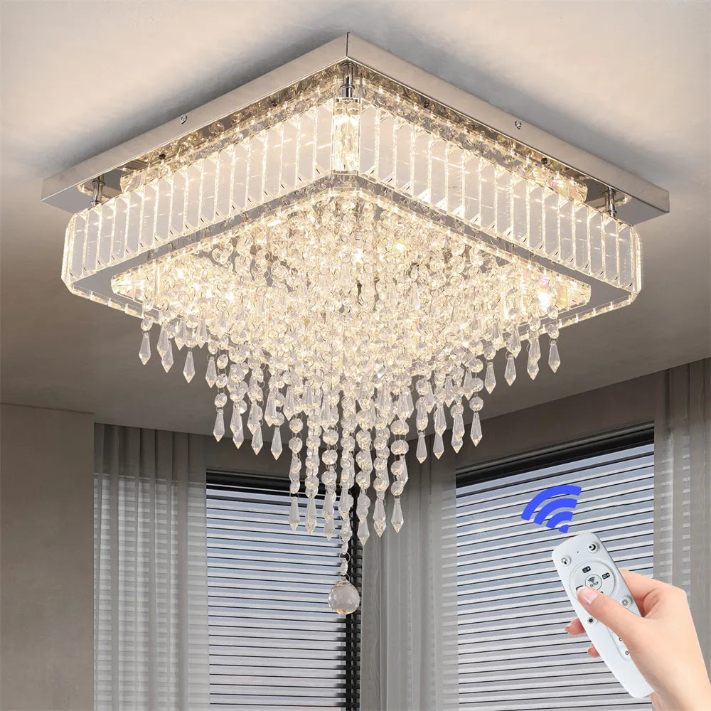 Crystal Square Led Chandelier