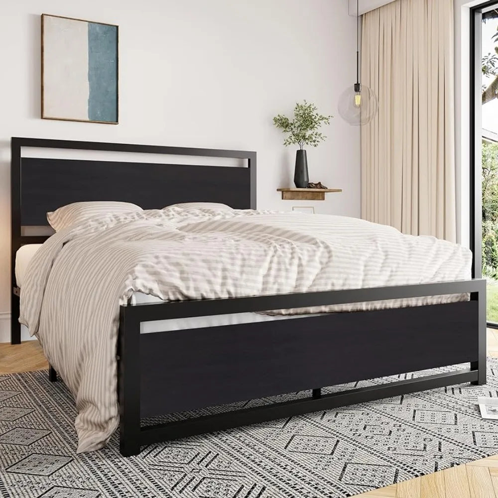 Metal platform bed frame