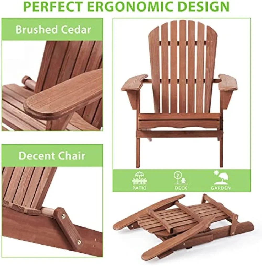 Wooden Folding Adirondack Chair