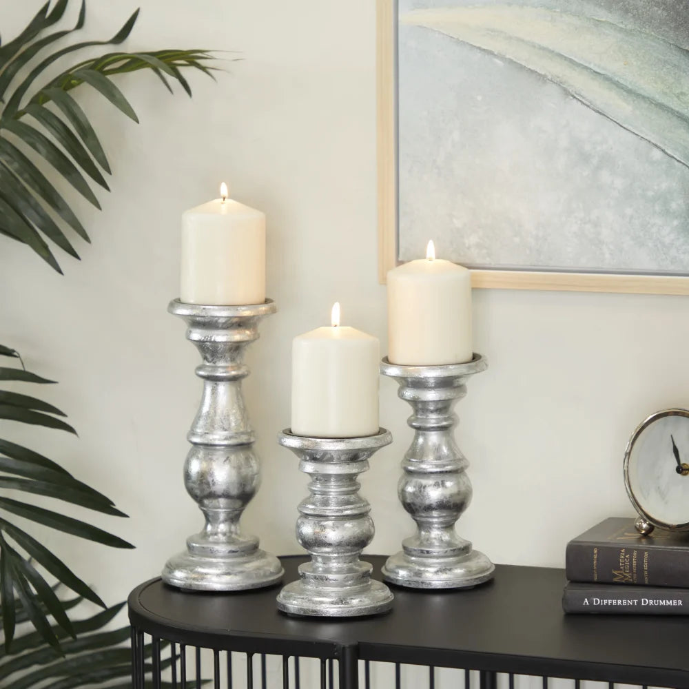 3 Pillar Candle Holders