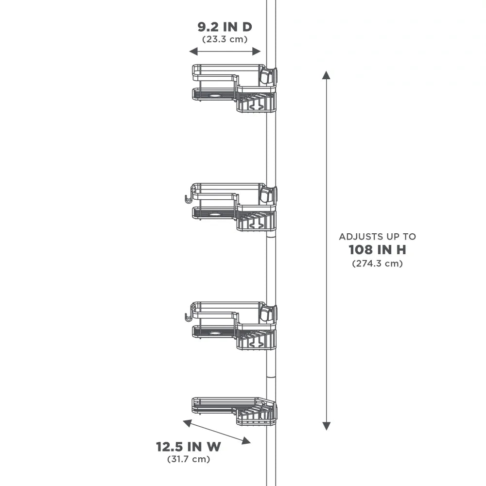 Tension Shower Pole Caddy