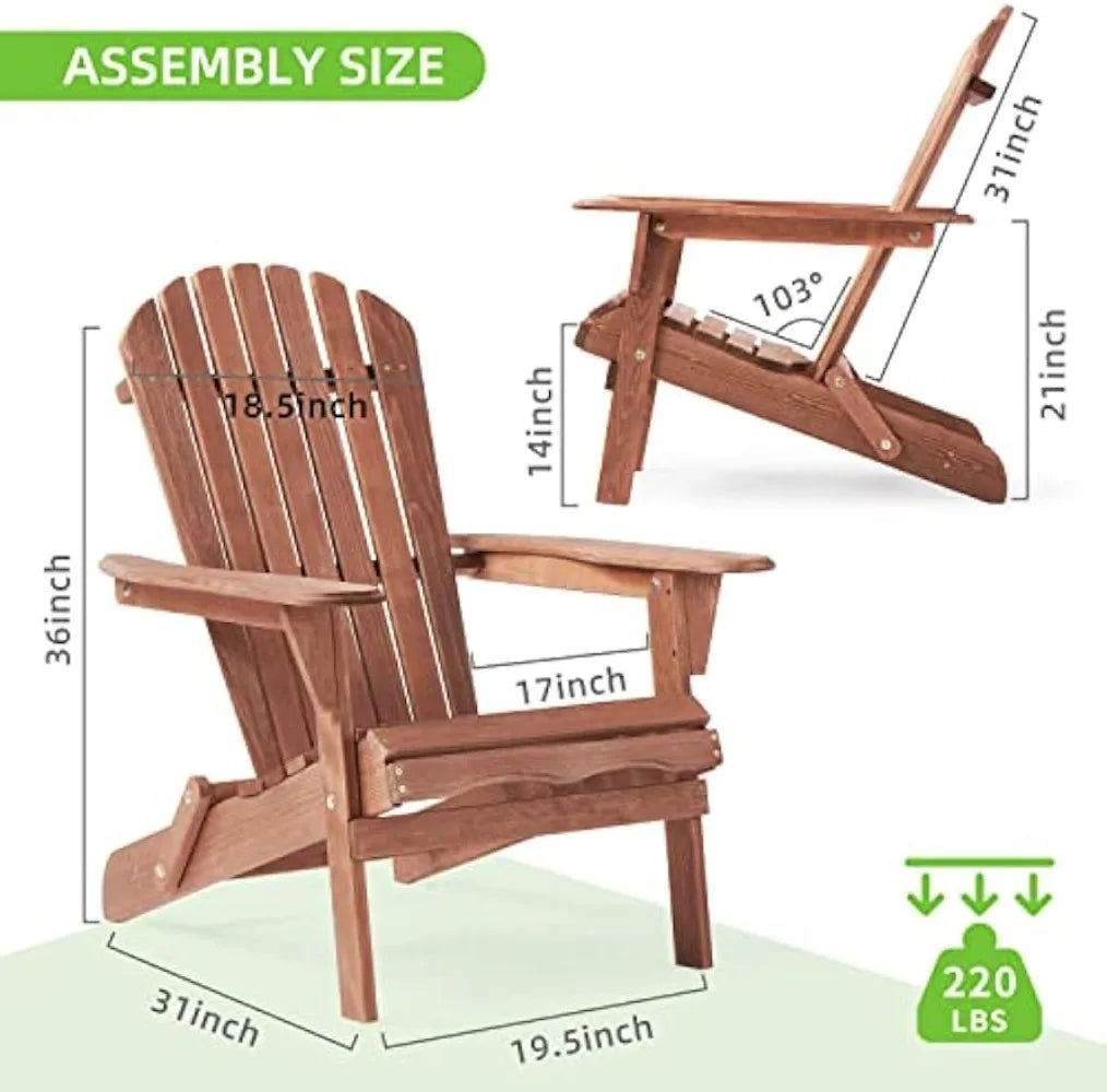 Wooden Folding Adirondack Chair