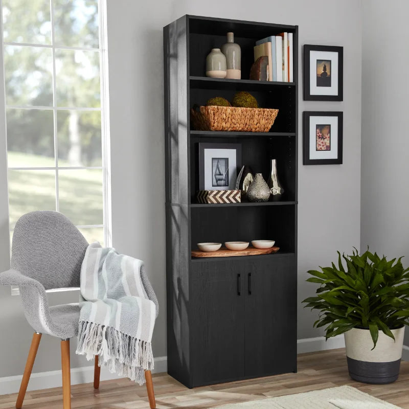 5 Shelf Bookcase With Doors