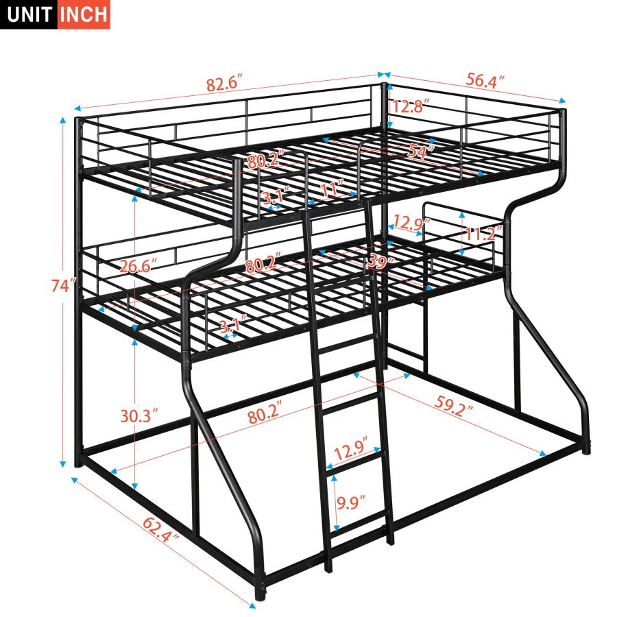 Minimalist Triple Bunk Bed