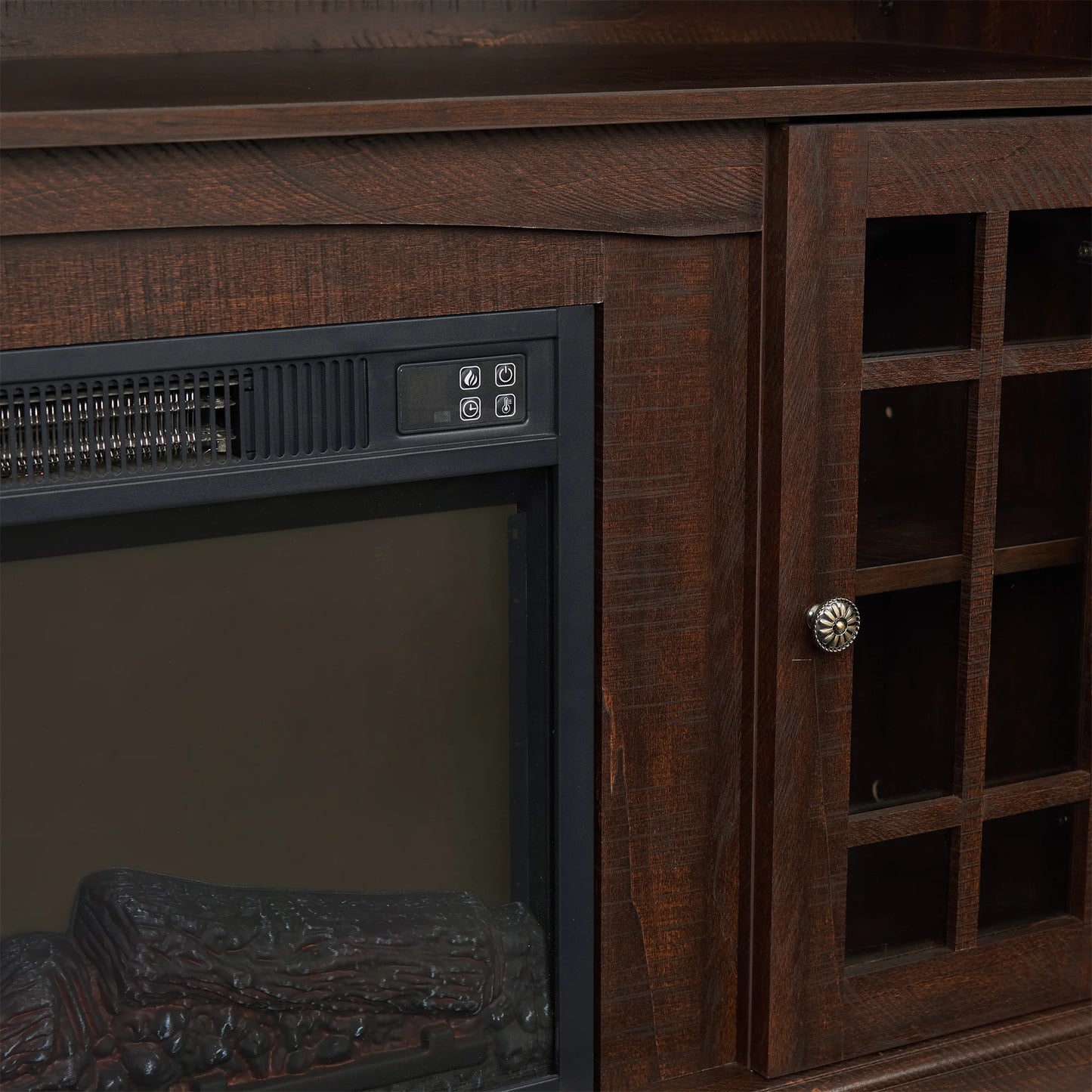 Entertainment Console with Fireplace