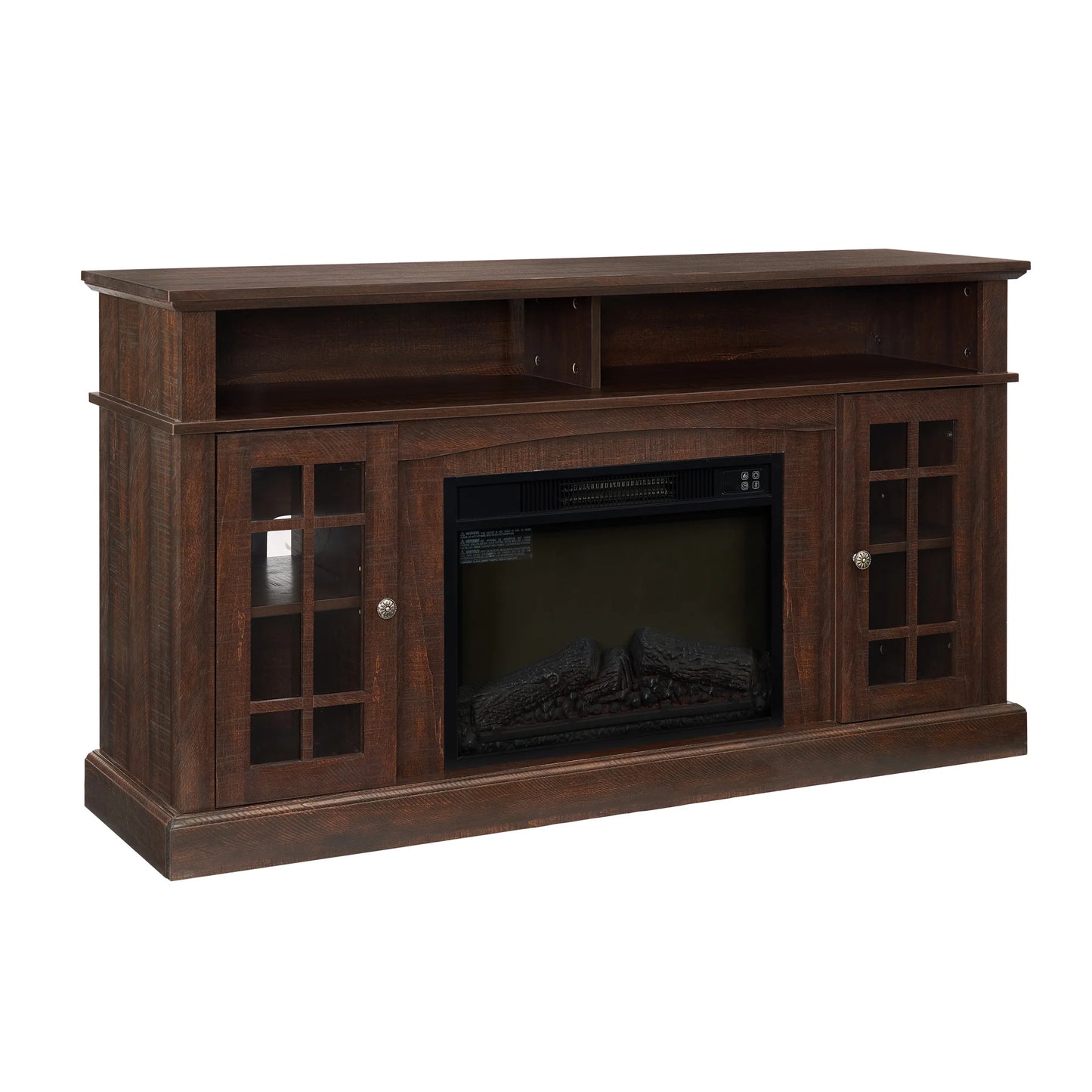 Entertainment Console with Fireplace