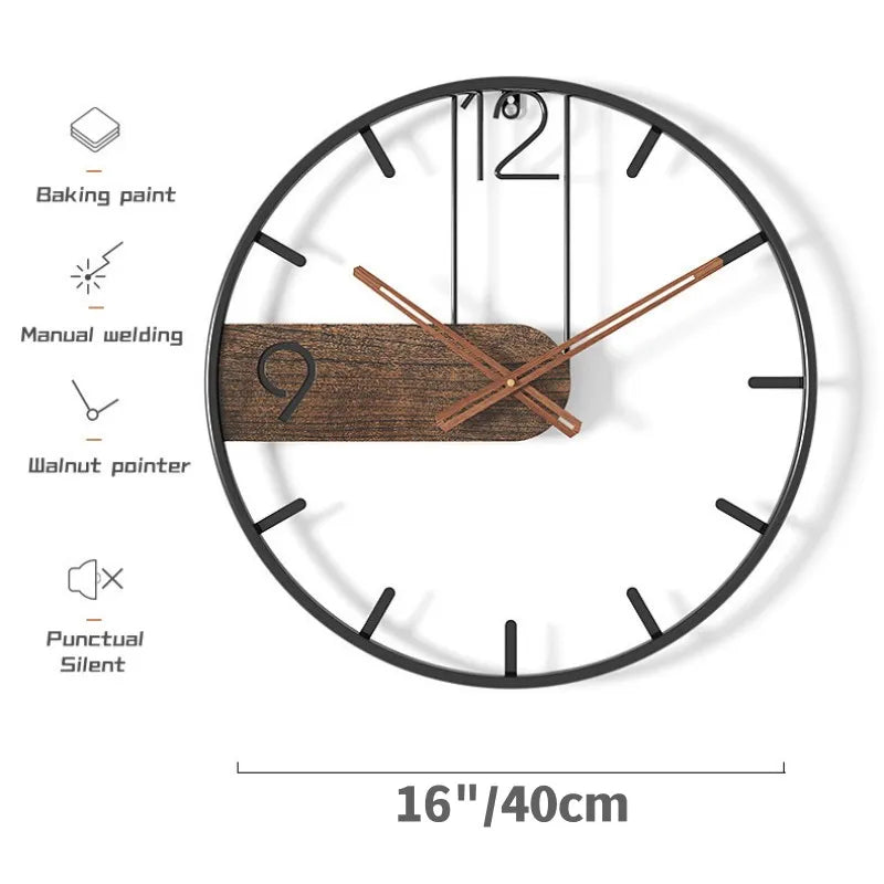 3D Nordic Metal Clock