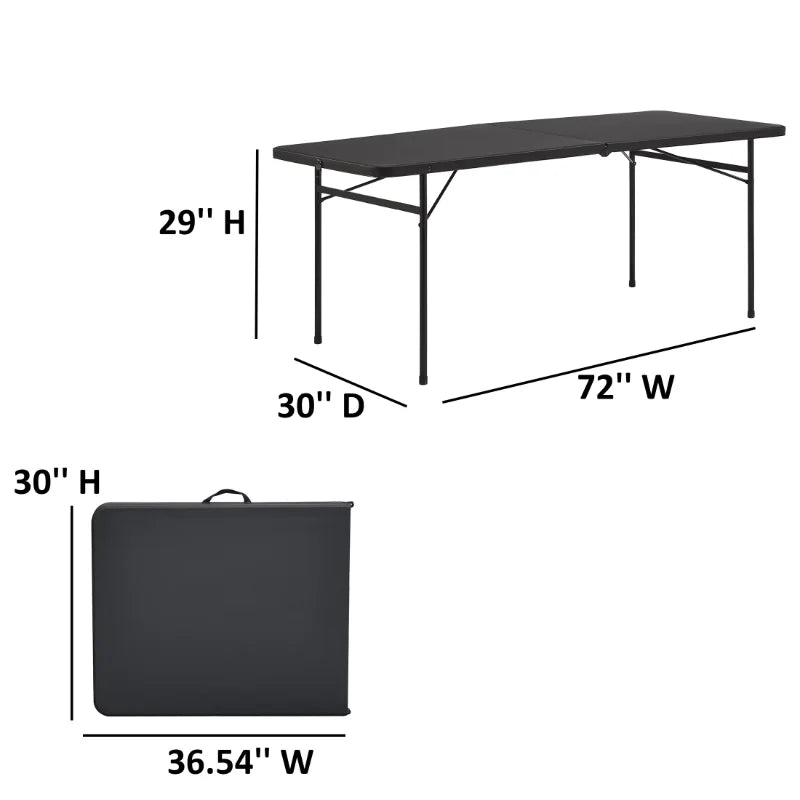 6 Foot Bi-Fold Plastic Folding Table